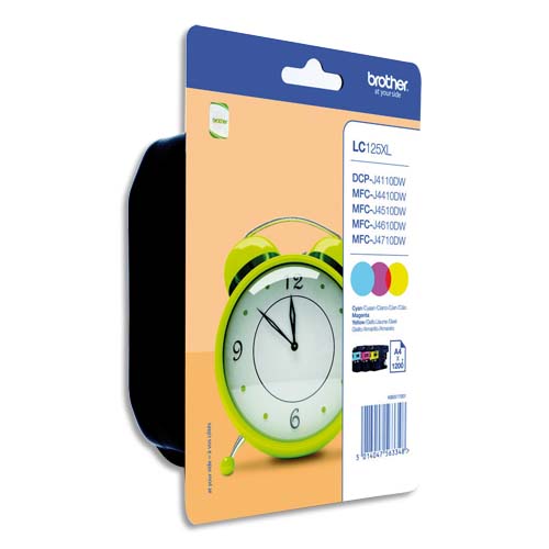 Brother Cartouches Jet d'encre LC125XLRBWBP