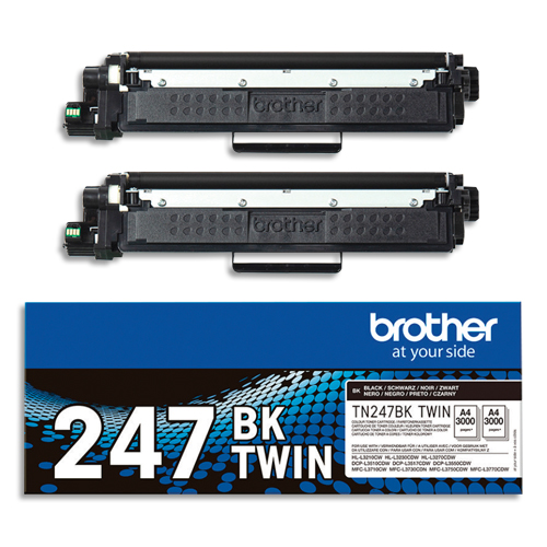 Brother Cartouches Jet d'encre TN247BKTWIN